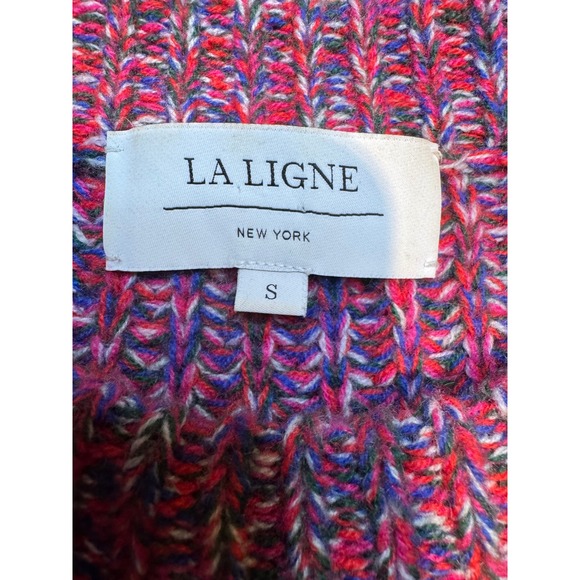 La Ligne 100% Cashmere Sweater Women's S Chunky Knit Multicolor Crewneck - Picture 3 of 8
